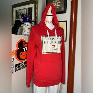 Tommy Hilfiger Red Hoodie Sweatshirt